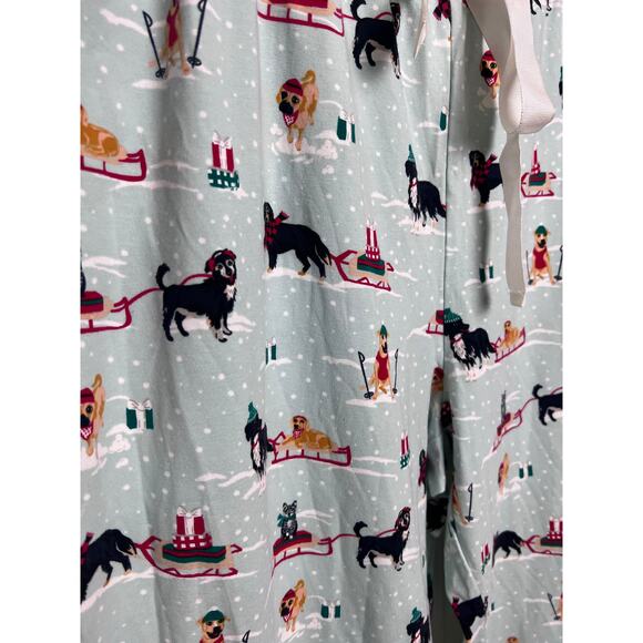 Lands' End Women's Christmas Pajama Sleep Drawstring Pants Dogs Puppy Size XL - Picture 6 of 6
